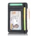 kate kasin Black Leather Credit Card Pocket Wallet - Compact, Secure, and Elegant - Ideal for Men and Women