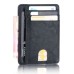 kate kasin Black Leather Credit Card Pocket Wallet - Compact, Secure, and Elegant - Ideal for Men and Women